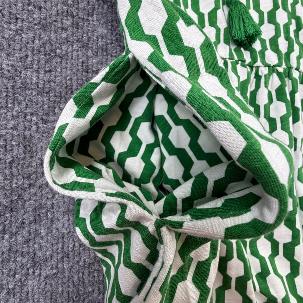 Boden NWOT Green Geometric Tiered Midi Dress US 10L Pockets Vacation - Picture 7 of 10